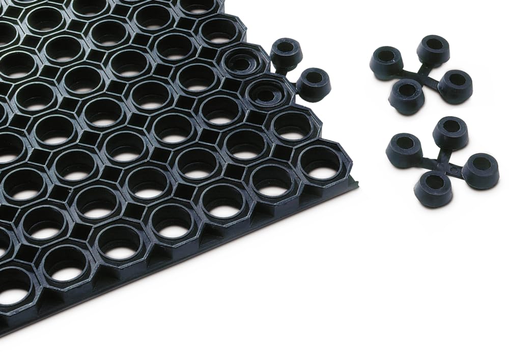 Carpet Connectors Pack of by Notrax – Unique, Rubber, Black, Pack of 10, Model 564K0000BL