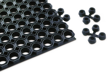 Carpet Connectors Pack of by Notrax – Unique, Rubber, Black, Pack of 10, Model 564K0000BL