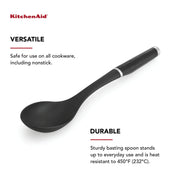 Classic Basting Spoon by KitchenAid – One Size, Plastic, Black, Model KE003OHOBA