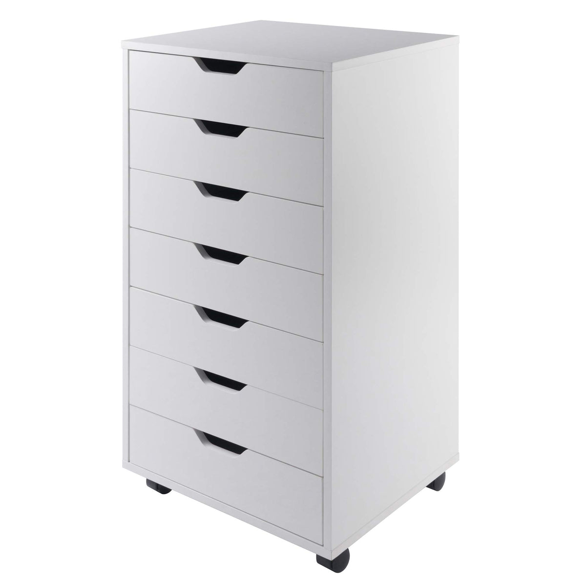 Winsome White / 1 Door, 17 Drawers / Transitional Storage Cabinets