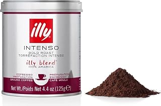 illy Ground Espresso Coffee, Intenso Dark Roast, 4.4 oz