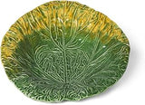 Park Hill Collection Green Cabbage Leaf Ceramic Serving Platter 20" Dia