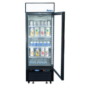Commercial Black Steel Glass Door Refrigerator Merchandiser by Atosa – 19.4 cu. ft. | Left Hinge, 19.4 cubic_feet, Stainless Steel, Black, Model MCF8722GR