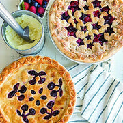 Nordic Ware 13.94 x 13.63 x 0.25 inch / Stars & Cherries Pie Top Cutter / Red Cookie Cutters