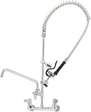 T&S Brass 5PR-8W10 Pre-Rinse Units, Includes Wall Mount Base, 8" Centers, 6" Wall Bracket, 10" Add-On Faucet