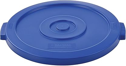 Global Industrial 20 Gallon Plastic Trash Can Lid, Blue