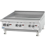 Heavy Duty Countertop Gas Griddle with 70-7/8"W x 23"D Cooking Surface & Manual Controls by Garland – Metallic, Model GTGG72-G72M