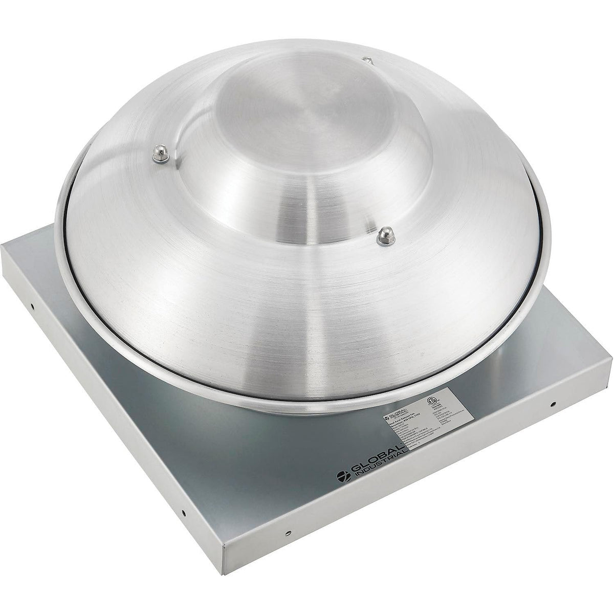 Aluminum Roof Axial Exhaust Fan by Global Industrial – Aluminum, Silver, Model RMD12