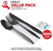 Stock Your Home Black / 1000 Pack / Casual Spoons