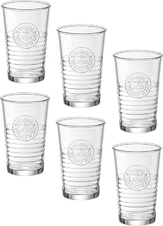 Bormioli Rocco Officina1825 Cooler Glass, 16 oz, Clear (Pack of 6)