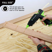 Hot Glue Gun and Glue Sticks by Surebonder – Black and Green, Model DT-3100FAMZS