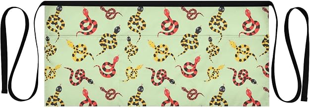 Kitchen Apron Snake | Unisex Server Apron with 3 Pockets, Adjustable for Waiters, Gardeners, Kitchen, BBQ, Painting and Restaurant Work