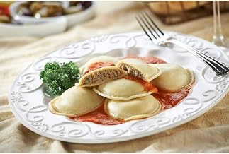 Rosina Food Celentano Large Meat Ravioli Pasta - Round, 22 Ounce -- 12 per case.