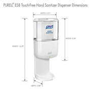 ES8 Automatic Hand Sanitizer Dispenser by Purell – 1200 mL, Durable ABS Plastic (recycling code number 7)., White, Model 7720-01