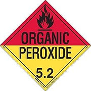 Labelmaster Z-EZ52 Organic Peroxide Hazmat Placard, Worded, E-Z Removable Vinyl, Revised (Pack of 25)