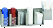 CTLD-22A - Five Section Stainless Steel Cup and Lid Organizer with SH-1 Straw Attachment