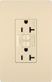 Pass & Seymour Legrand 2097-TRI Radiant Specification Grade Tamper Resistant Self-Test GFCI Duplex Receptacle, 20 Amp 125 Volt AC, NEMA 5-20R, Ivory