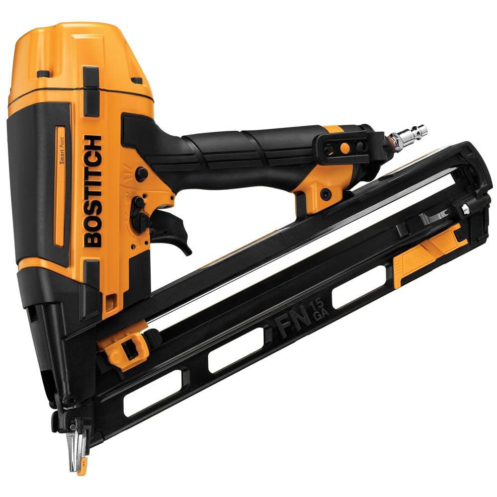 2.5-in X 15-Gauge Clip Head Finishing Pneumatic Nail Gun by Bostitch – One Size, Blend, Yellow, Model BTFP72156