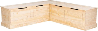 Linon Tobin Backless Nook Unfinished