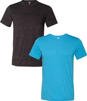 BELLA+CANVAS Bella Canvas Unisex Crew Neck Triblend Short Sleeve Tee XL-Charcoal-Aqua