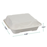 ECO PRODUCTS 9" x 9" / White / Classic Clamshell Take Out Containers