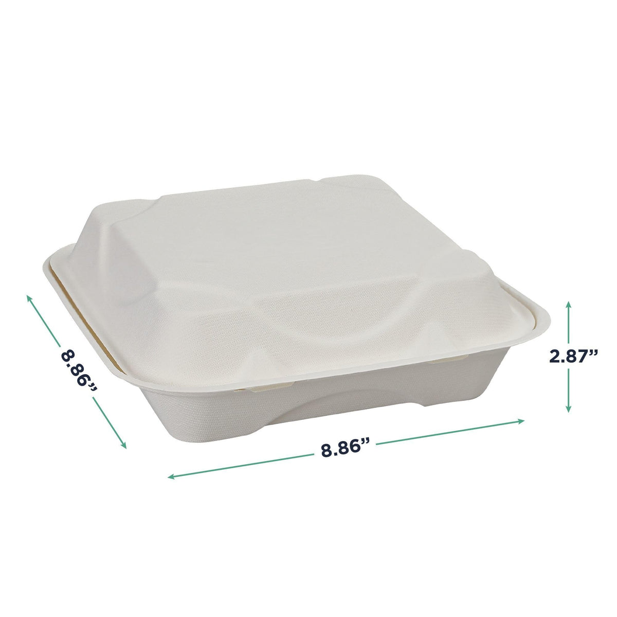 ECO PRODUCTS 9" x 9" / White / Classic Clamshell Take Out Containers