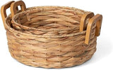 Round Serving Basket Set Woven from Hyacinth by Park Hill Collection