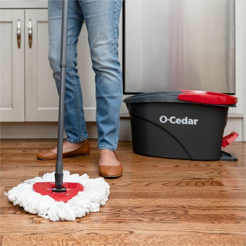 EasyWring Spin Mop Head Replacement : Machine Washable Microfiber Refill (1-Pack) by O-Cedar – White, Model 1576685