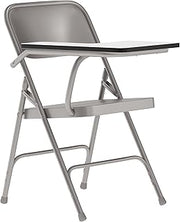Flash Furniture Ralph Premium Steel Folding Chair with Right Handed Tablet Arm | Premium Steel, Compact, Folding Chair with Tablet Arm