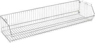 Quantum Storage Systems 1448BC Modular Stacking Basket, Chrome Finish, 14" W x 48" L x 9" H