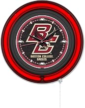 Holland Bar Stool Clk15BKBostnC NCAA 15 in. Dia. Boston College Double Neon Wall Clock Black