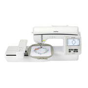 Inno-vis Embroidery Machine With BES Blue Software by Brother – 16"x27"x11", Metal, White, Model NQ1700E