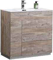 Milano 36" Nature Wood Modern Bathroom Vanity
