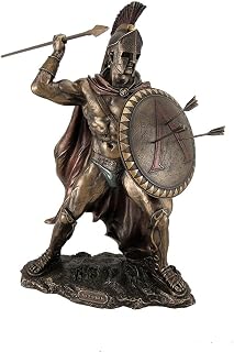 12.75" Leonidas Greek Warrior King Statue Spartan Decor