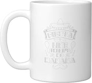 FIESTA LIKE THERE'S NO MANANA Fun Party Ceramic Mug, White, 11oz