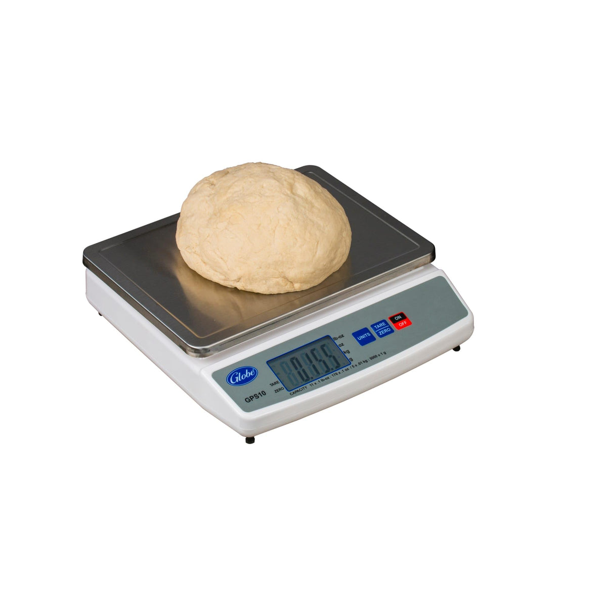10 lb. Portion Control Scale by GLOBE – Medium, Stainless Steel, Silver, Model GPS10