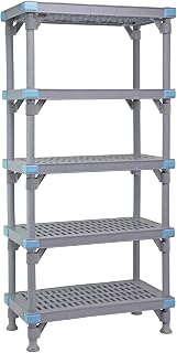 QUANTUM STORAGE SYSTEMS QP213686VS-5 Millenia Shelving Unit, 36" W x 21" D x 86" H, 2000 lbs Capacity, Polypropylene/ABS, Gray, NSF