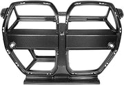 Dry Carbon Fiber Front Bumper Grille Grill Mesh Hood CSL With ACC Compatible For BMW M3 M4 G80 G82 2021-2023(CSL With ACC)