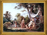 Art Oyster The Elder Karoly Marko The Toilet of Venus - 18" x 27" Premium Canvas Print with Gold Frame