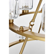 Cadence 15 Light Chandelier Satin Gold by Lighting Design – Iron, Satin Gold, Model 5100L236SG