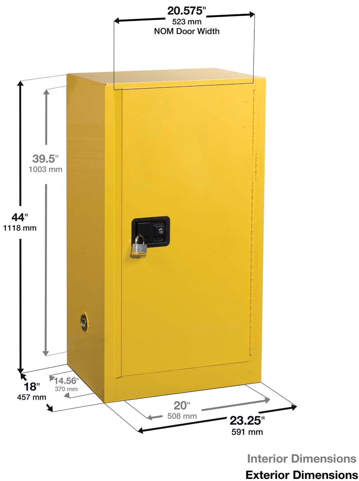 Justrite Red / 20 Gallon / Self-Close Cabinet Safes