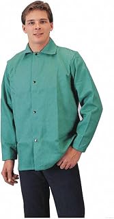 Tillman 6230 36" 9 oz. Green FR Cotton Welding Jacket, 3X-Large
