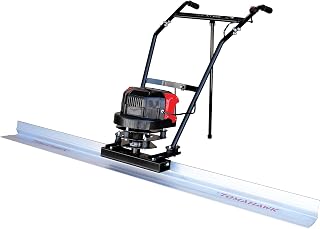 Tomahawk Power Screed Battery Powered 36V 5Ah Concrete Finishing Tool with Xft Aluminum Blade Bull Float Board (4ft Bundle)