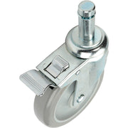 Stem Casters Set (4) by Nexel – 11.25"L x 14.9"W x 1.8"H, 12-gauge Steel, Gray, Pack of 4, Model 500592