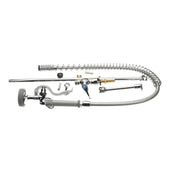 Pre-Rinse Spring Action Deck Mount Single Temperature Control Wall Bracket by T&S Brass – Polished Chrome, Model B-2285-B