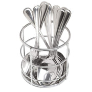 Flatware Holder Chrome Wire by HUBERT – Carbon Steel, Grey