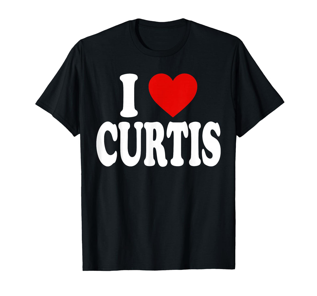 I HEART LOVE CURTIS T-Shirt by I LOVE HEART CURTIS TEES – Polyester, Black, Model E4JVZ7EER56