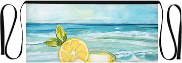 Lemon Drink Waist Apron with 3 Pockets Waiter Server Short Aprons 25.2x11.8 Inch Stain Resistant Apron for Kitchen Garden Restaurant 1 Pack