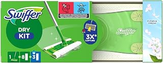 Swiffer 3D Broom Handle Starter Kit + 4 Floor Cloths + 2 Floor Mop