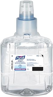 Purell SF607 Instant Foam Hand Sanitizer, 1,200 mL Refill, Fragrance-Free, 2/Carton